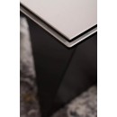 Стол обеденный SIGNAL PETERSON Ceramic Statuario Venato белый/черный мат 160-240/90